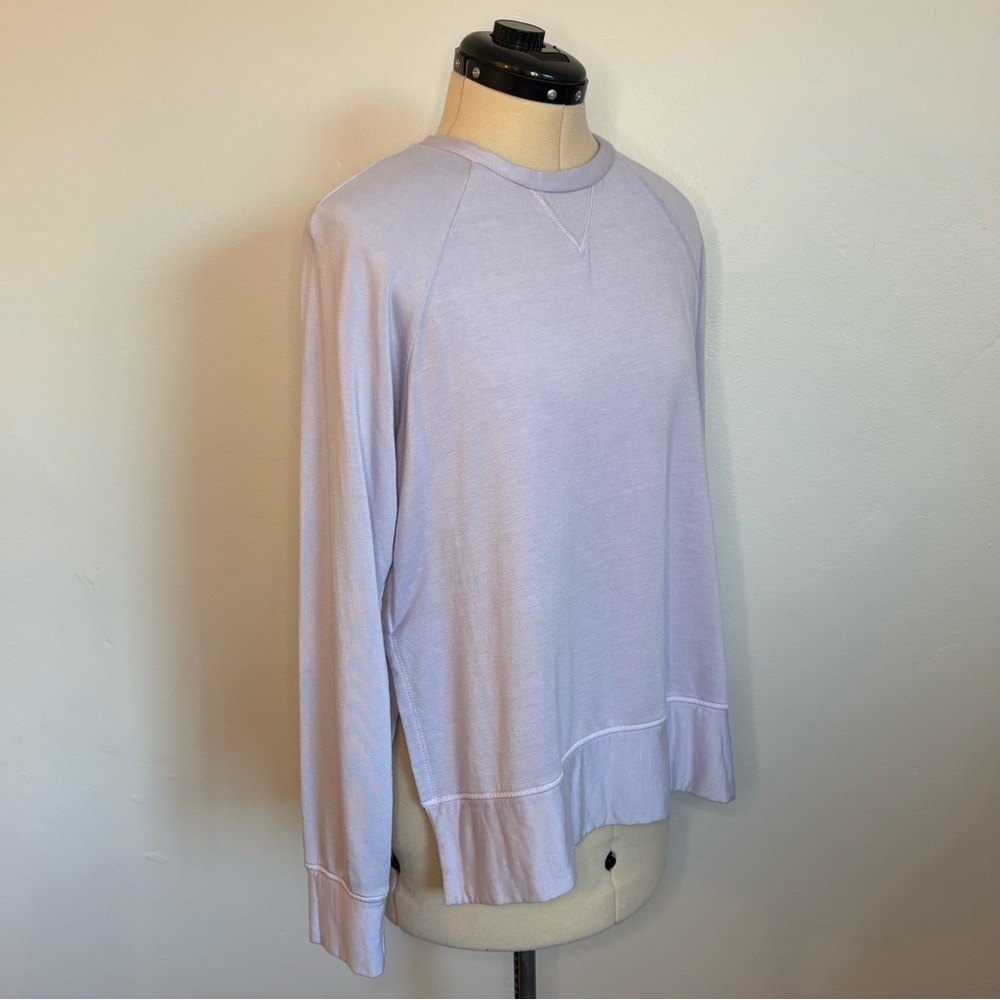 NWT STATESIDE (Anthropologie) Fleece Pullover, Oversized Crewneck, Lavender, XS - Picture 2 of 10